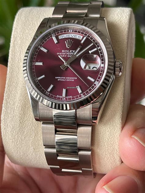 rolex day-date cherry dial price|Rolex Day-Date 36.